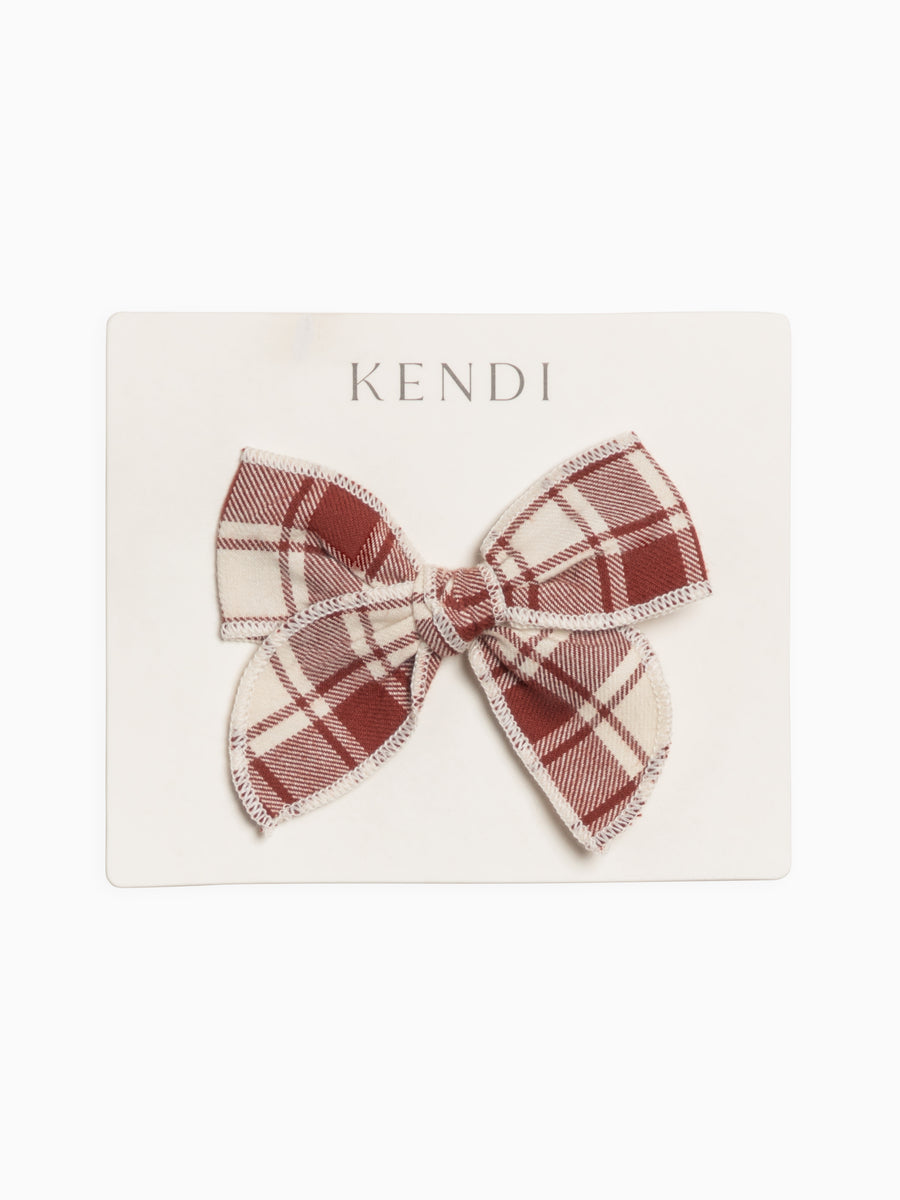 Flannel Bow Hair Clip Baby-Kids : Accessories : Clips Kendi Organic Cotton Baby and Kids Flannel Bow Hair Clip