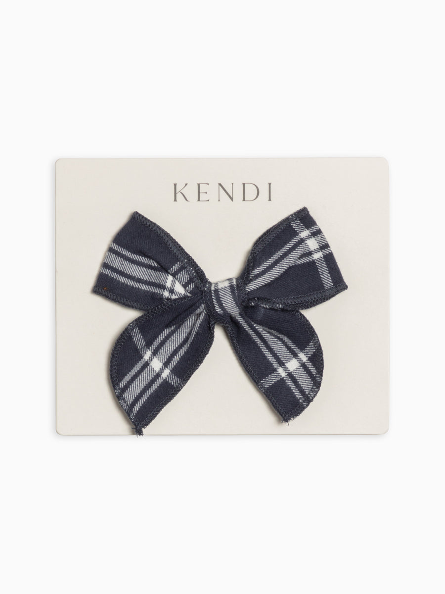 Flannel Bow Hair Clip Baby-Kids : Accessories : Clips Kendi Organic Cotton Baby and Kids Flannel Bow Hair Clip