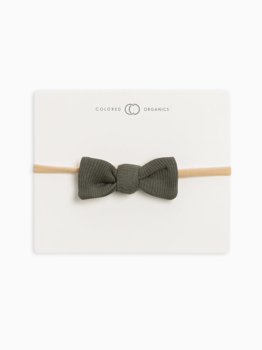 Ribbed Dainty Bow Baby : Accessories : Bows : Headbands Colored Organics Organic Cotton Baby Ribbed Dainty Bow