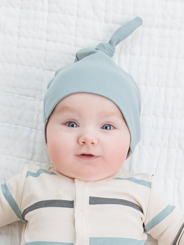 Classic Knotted Hat Baby : Accessories : Hats Colored Organics Top Knot Baby Hat - Newborn Girls & Boys - Organic