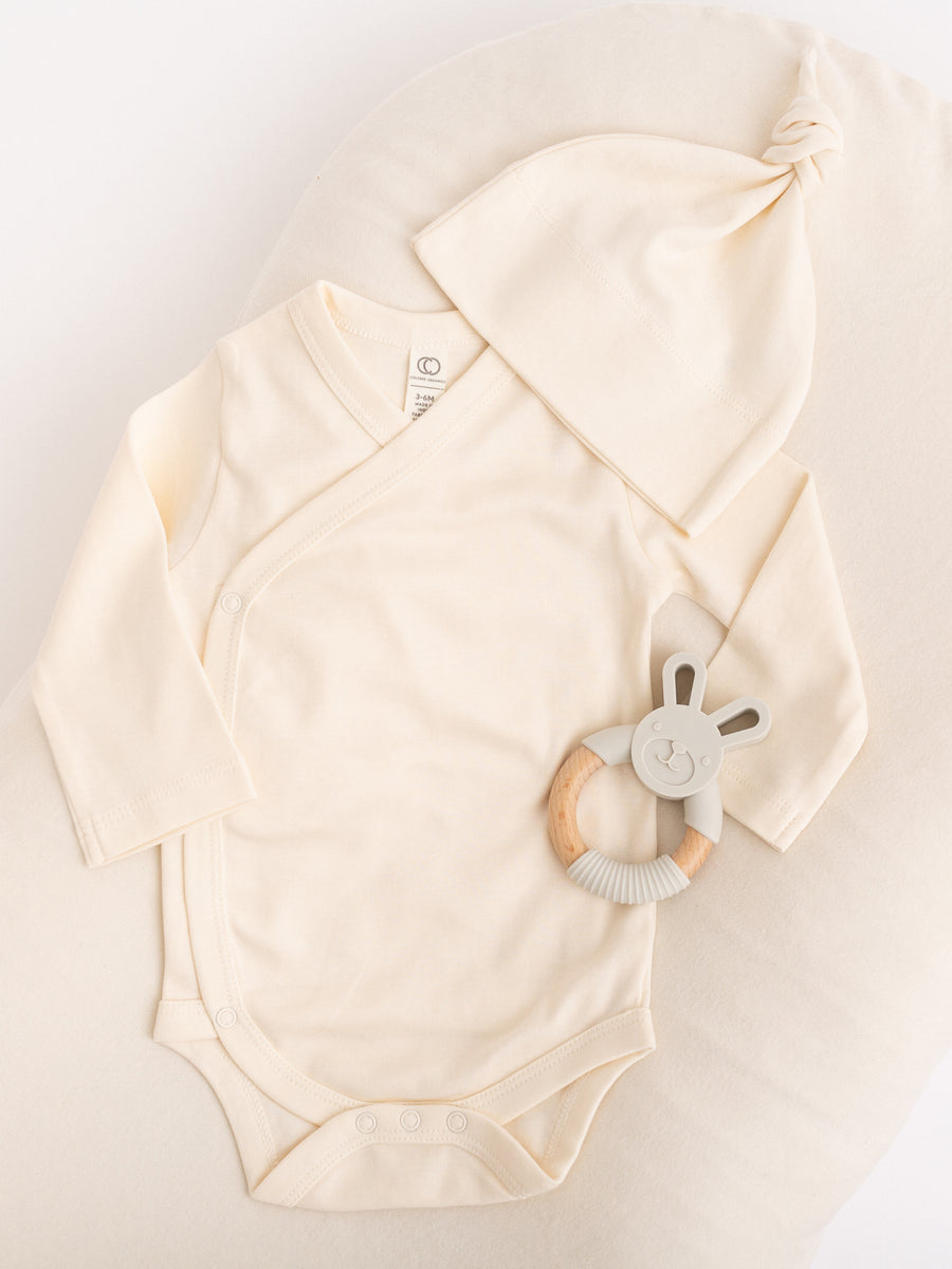 Classic Kimono Bodysuit - Long Sleeve Baby : One Pieces : Kimono Bodysuits : Short Sleeves Colored Organics Side-Snap Kimono Bodysuit - Long Sleeve - Organic