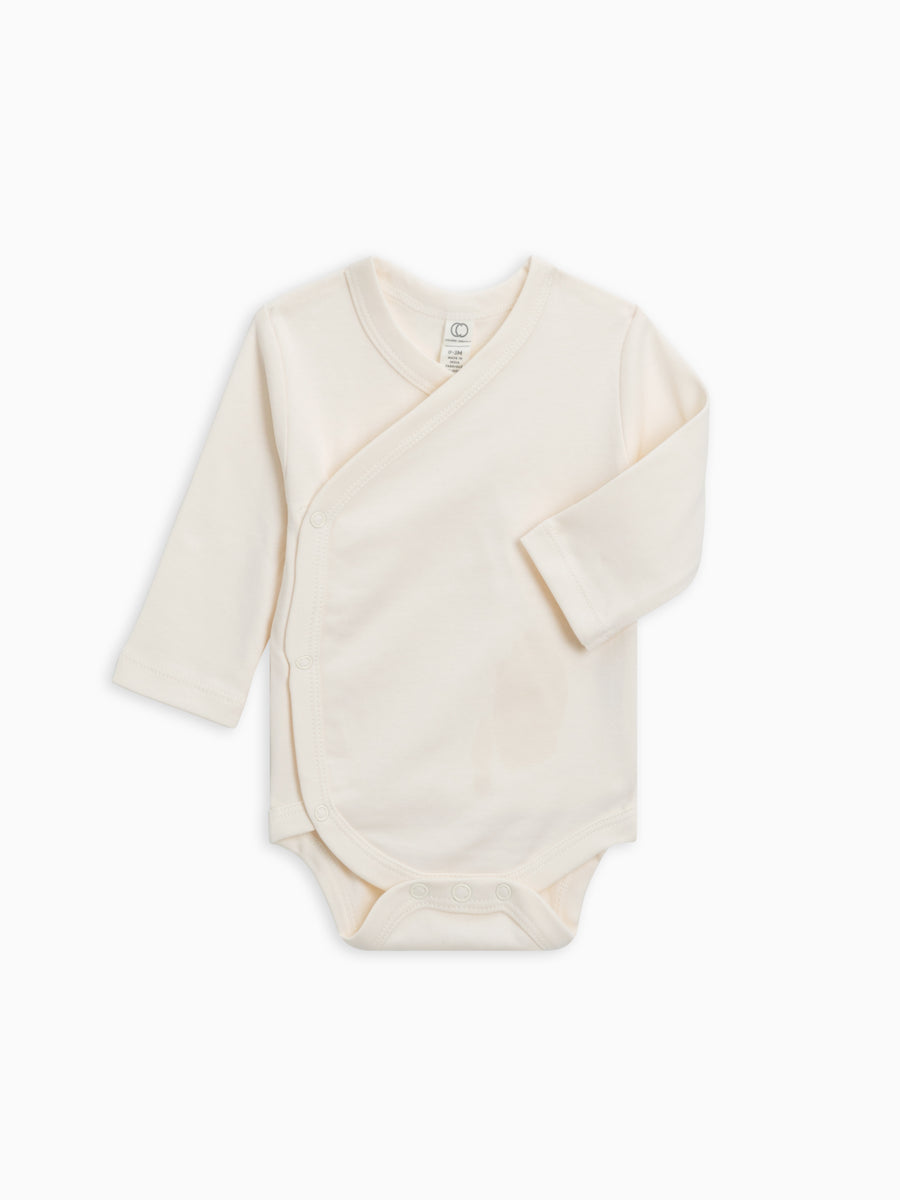 Classic Kimono Bodysuit - Long Sleeve Baby : One Pieces : Kimono Bodysuits : Short Sleeves Colored Organics Side-Snap Kimono Bodysuit - Long Sleeve - Organic