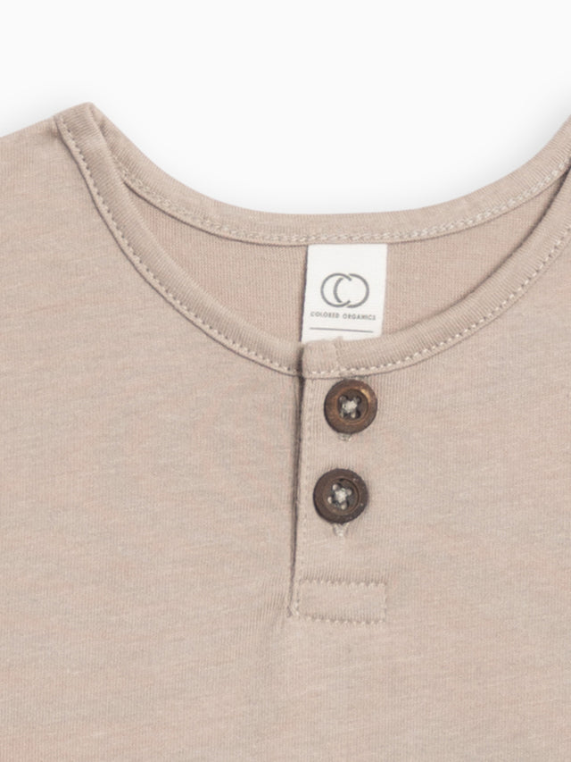 Reef Short Sleeve Henley Baby-Kids : Tops : Tees : Short Sleeves Colored Organics Organic Cotton Baby & Kids Reef Short Sleeve Henley