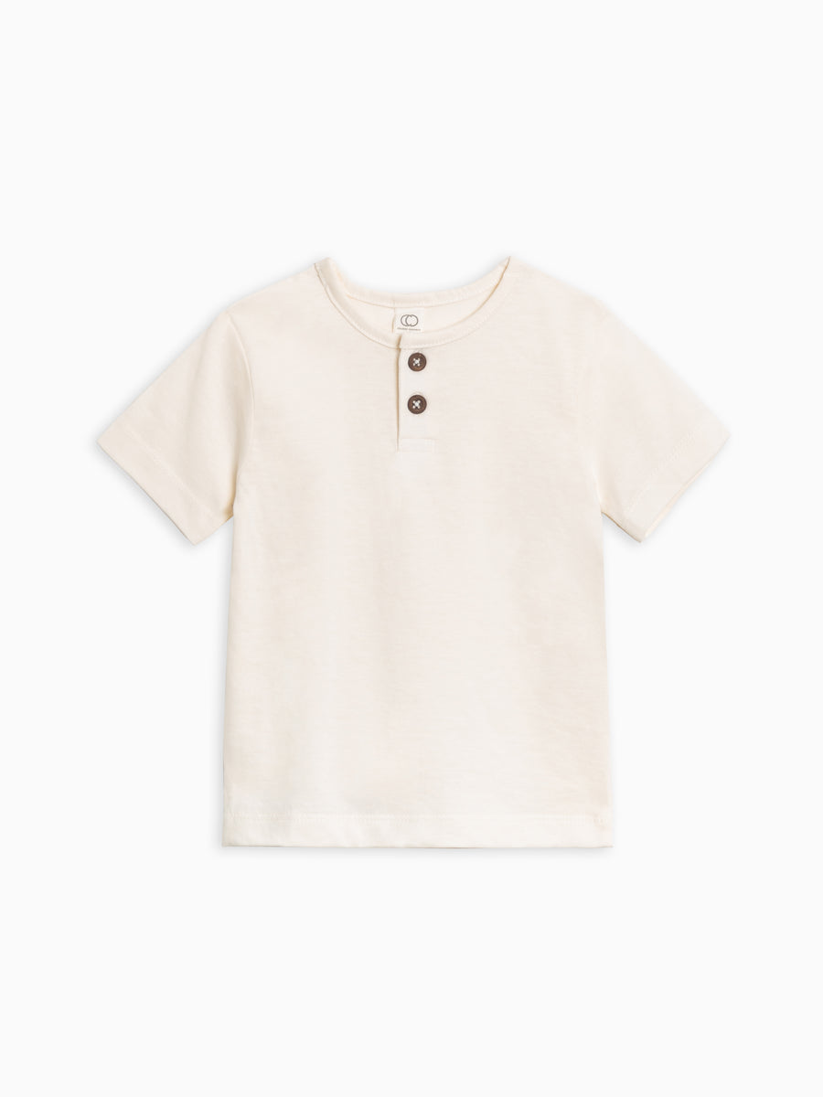 Reef Henley Baby : Tops : Shirts : Short Sleeves Colored Organics Organic Cotton Baby & Kids Reef Short Sleeve Henley 