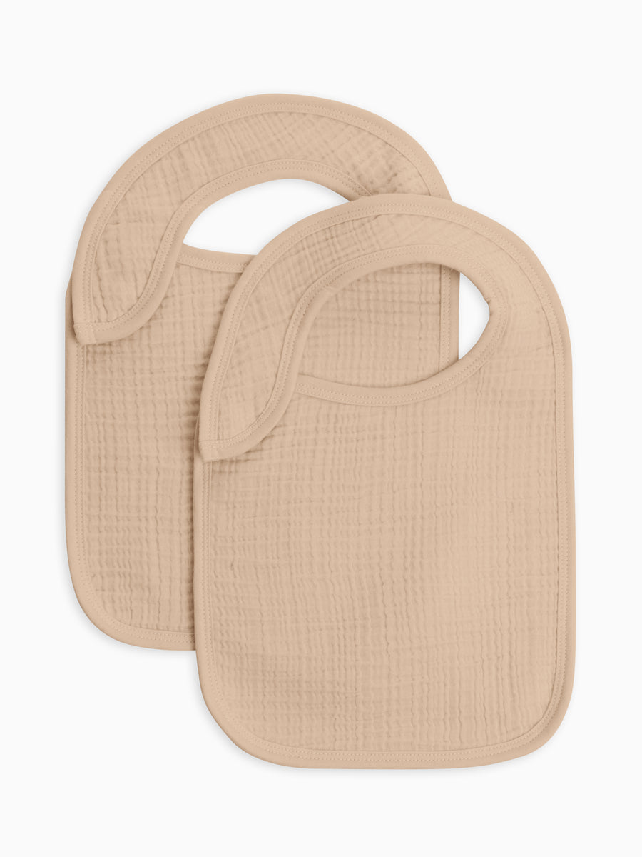 2-Pack Muslin Bibs Baby : Gear : Feeding : Bib Colored Organics Organic Baby 2-Pack Muslin Bibs