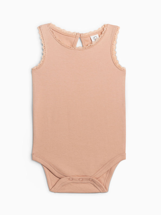 Luna Lace Tank Bodysuit Baby : Bodysuits : Tanks Colored Organics Organic Cotton Baby Luna Lace Tank Bodysuit