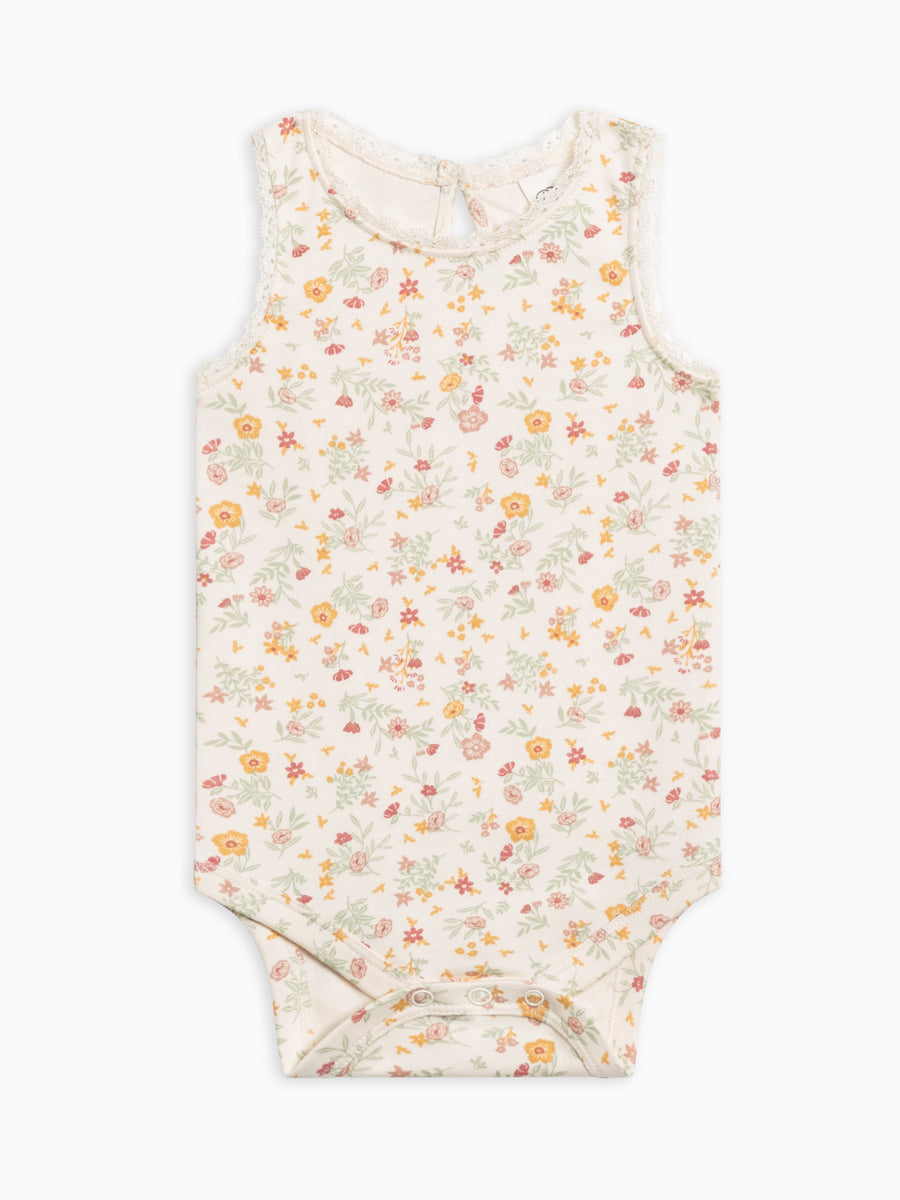 Luna Lace Tank Bodysuit Baby : One Pieces : Bodysuits : Tanks Colored Organics Organic Cotton Baby Luna Lace Tank Bodysuit