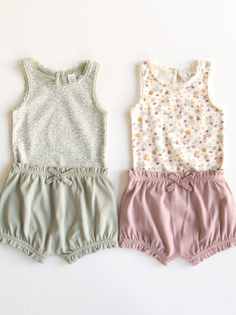 Luna Lace Tank Bodysuit Baby : One Pieces : Bodysuits : Tanks Colored Organics Organic Cotton Baby Luna Lace Tank Bodysuit