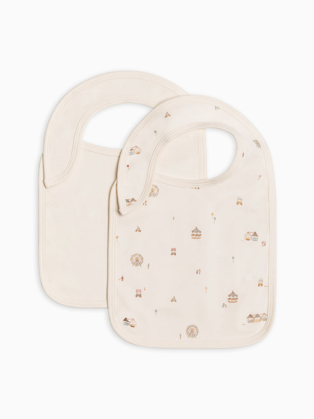 Picnic in the Park Collection 2-Pack Bibs Baby : Gear : Bibs : Feeding Colored Organics Organic Cotton Baby Picnic in the Park Collection 2-Pack Bibs