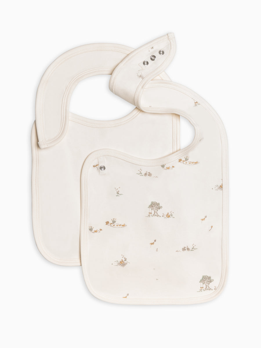 Picnic in the Park Collection 2-Pack Bibs Baby : Gear : Bibs : Feeding Colored Organics Organic Cotton Baby Picnic in the Park Collection 2-Pack Bibs