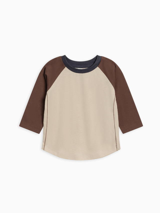 Louie Baseball Tee Baby-Kids : Tops : Tees : Long Sleeves Colored Organics Organic Cotton Baby and Kids Louie Baseball Tee