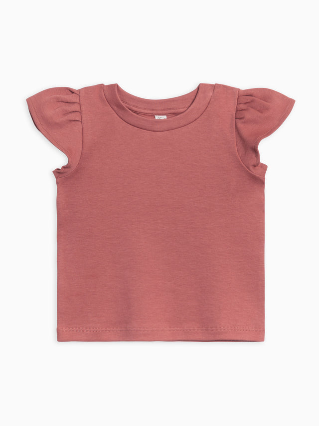 Pearl Petal Sleeve Tee Baby-Kids : Tops : Tees : Short Sleeves Colored Organics Organic Cotton Baby & Kids Pearl Petal Sleeve Tee