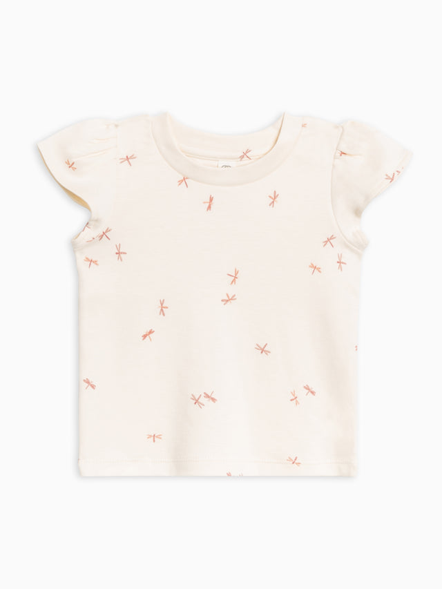 Pearl Petal Sleeve Tee Baby-Kids : Tops : Tees : Short Sleeves Colored Organics Organic Cotton Baby & Kids Pearl Petal Sleeve Tee