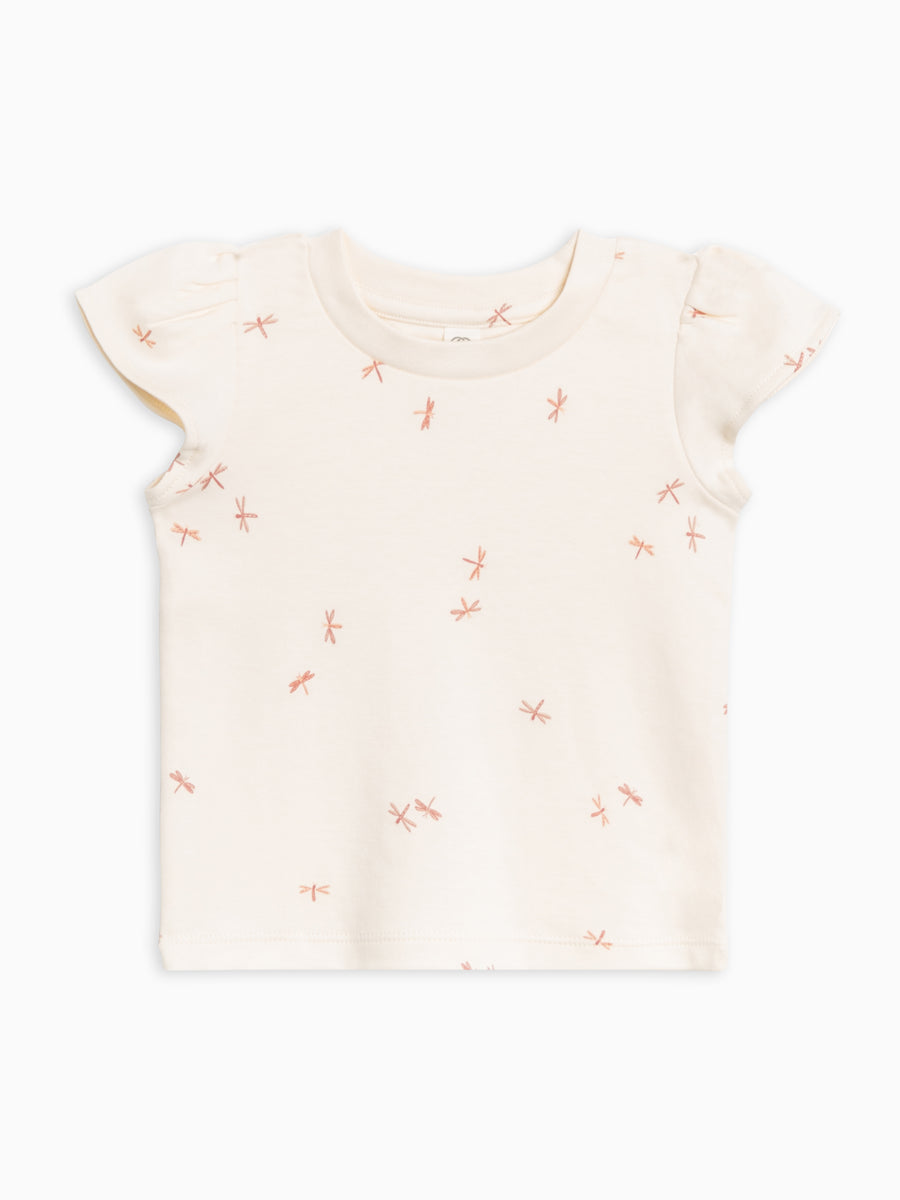 Pearl Petal Sleeve Tee Baby-Kids : Tops : Tees : Short Sleeves Colored Organics Organic Cotton Baby & Kids Pearl Petal Sleeve Tee