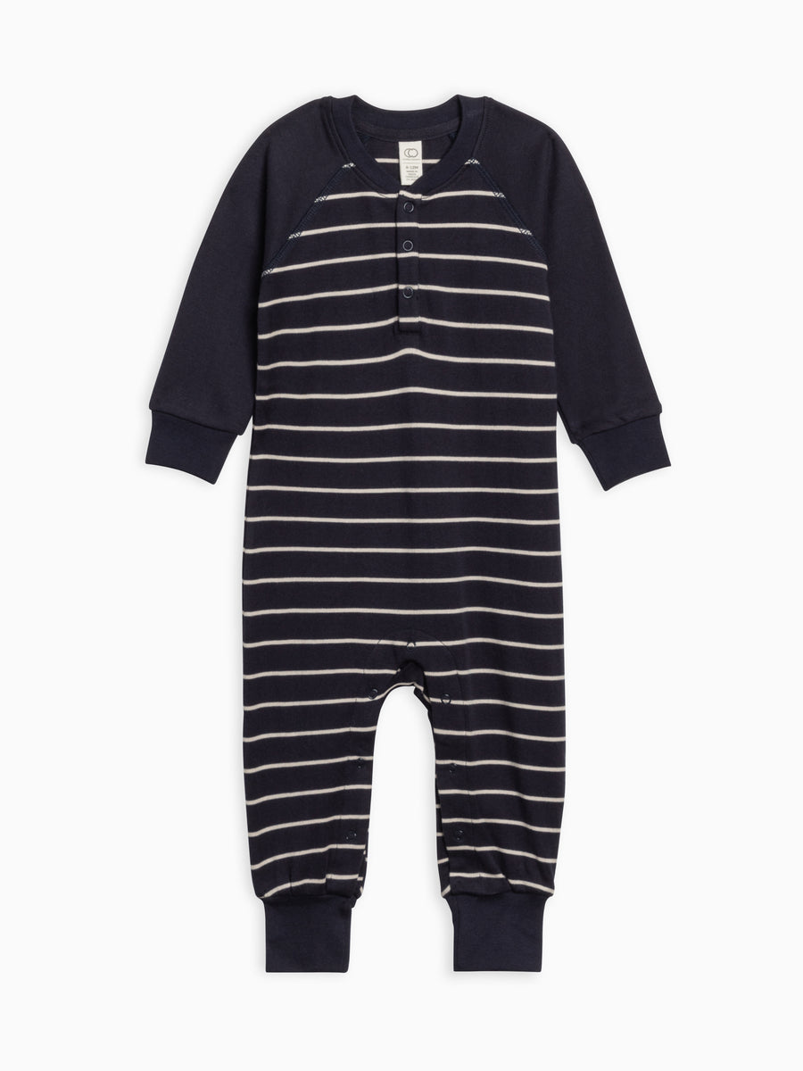 Brix Henley Romper Baby : One Pieces : Rompers : Long Sleeves Colored Organics Organic Cotton Brix Henley Romper