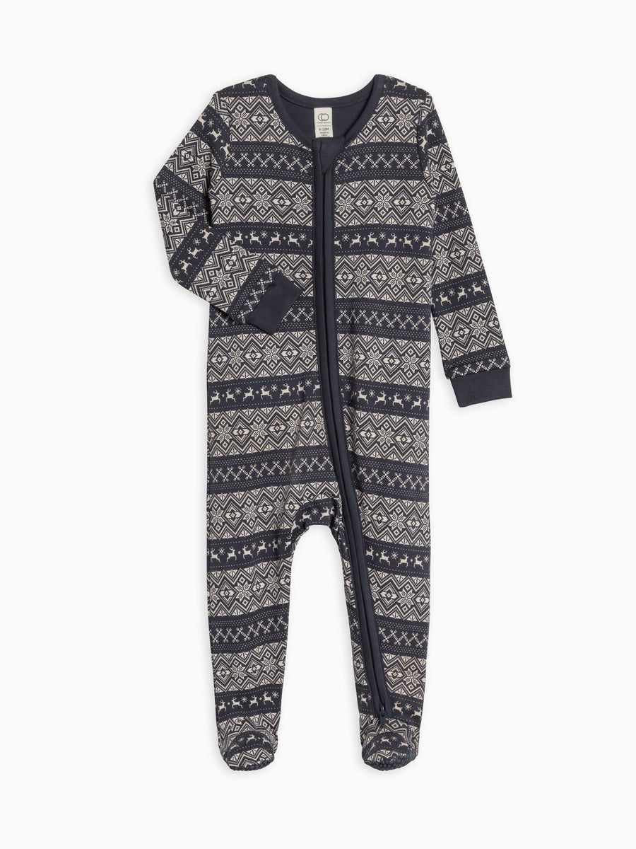 Peyton Zipper Sleeper Baby : One Pieces : Sleepers : Long Sleeves Colored Organics Organic Cotton Baby Peyton Zipper Sleeper