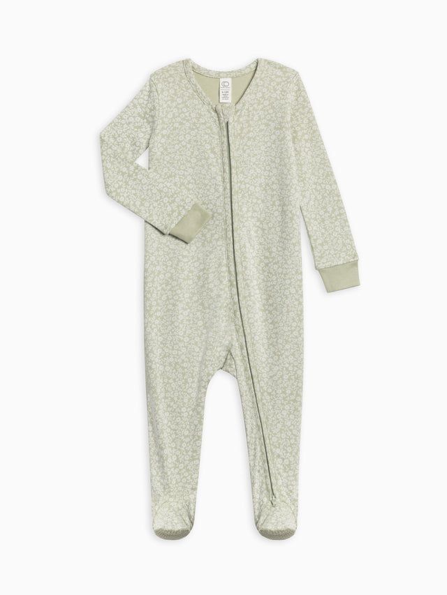 Peyton Zipper Sleeper Baby : One Pieces : Sleepers : Long Sleeves Colored Organics Organic Cotton Baby Peyton Zipper Sleeper