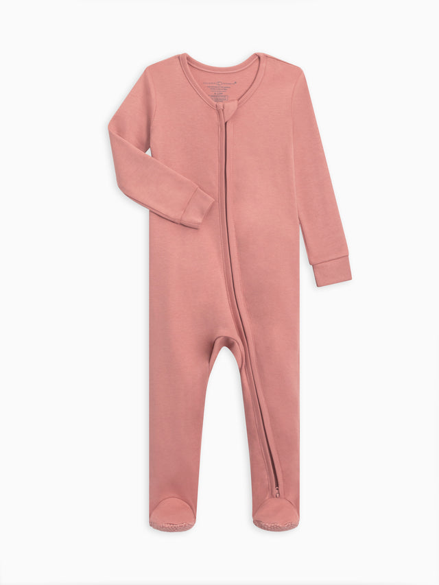 Peyton Zipper Sleeper Baby : One Pieces : Sleepers : Long Sleeves Colored Organics Organic Baby Peyton Zipper Footed Sleeper