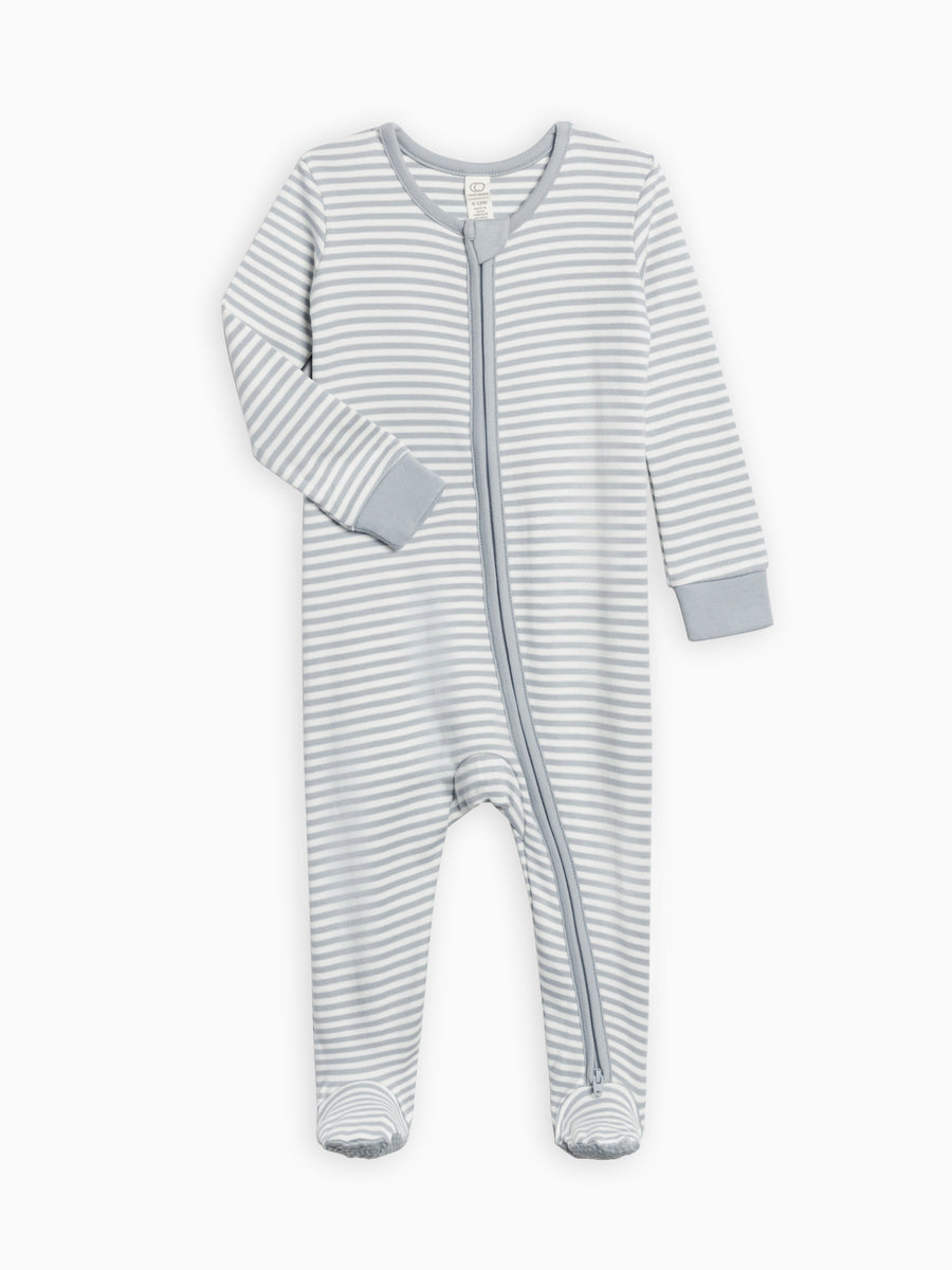 Peyton Zipper Sleeper Baby : One Pieces : Sleepers : Long Sleeves Colored Organics Organic Cotton Peyton Zipper Sleeper for Newborn and Baby - Girl & Boy 