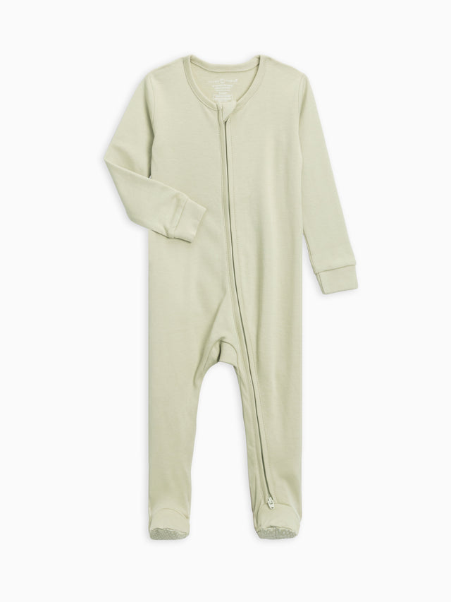 Peyton Zipper Sleeper Baby : One Pieces : Sleepers : Long Sleeves Colored Organics Organic Baby Peyton Zipper Footed Sleeper