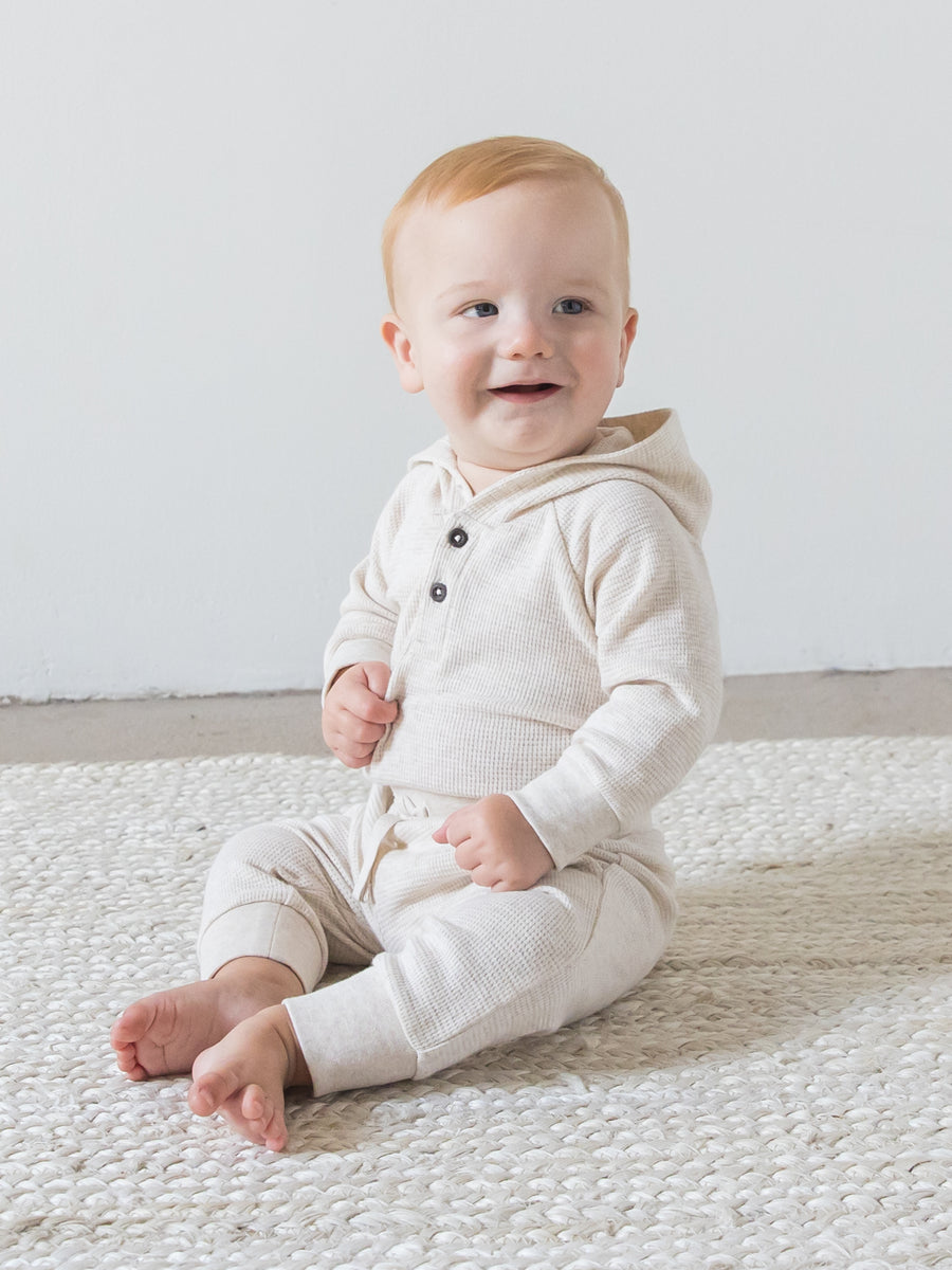 Nelson Waffle Knit Jogger Baby-Kids : Bottoms : Joggers Kendi Organic Cotton Baby and Kids Nelson Waffle Knit Jogger