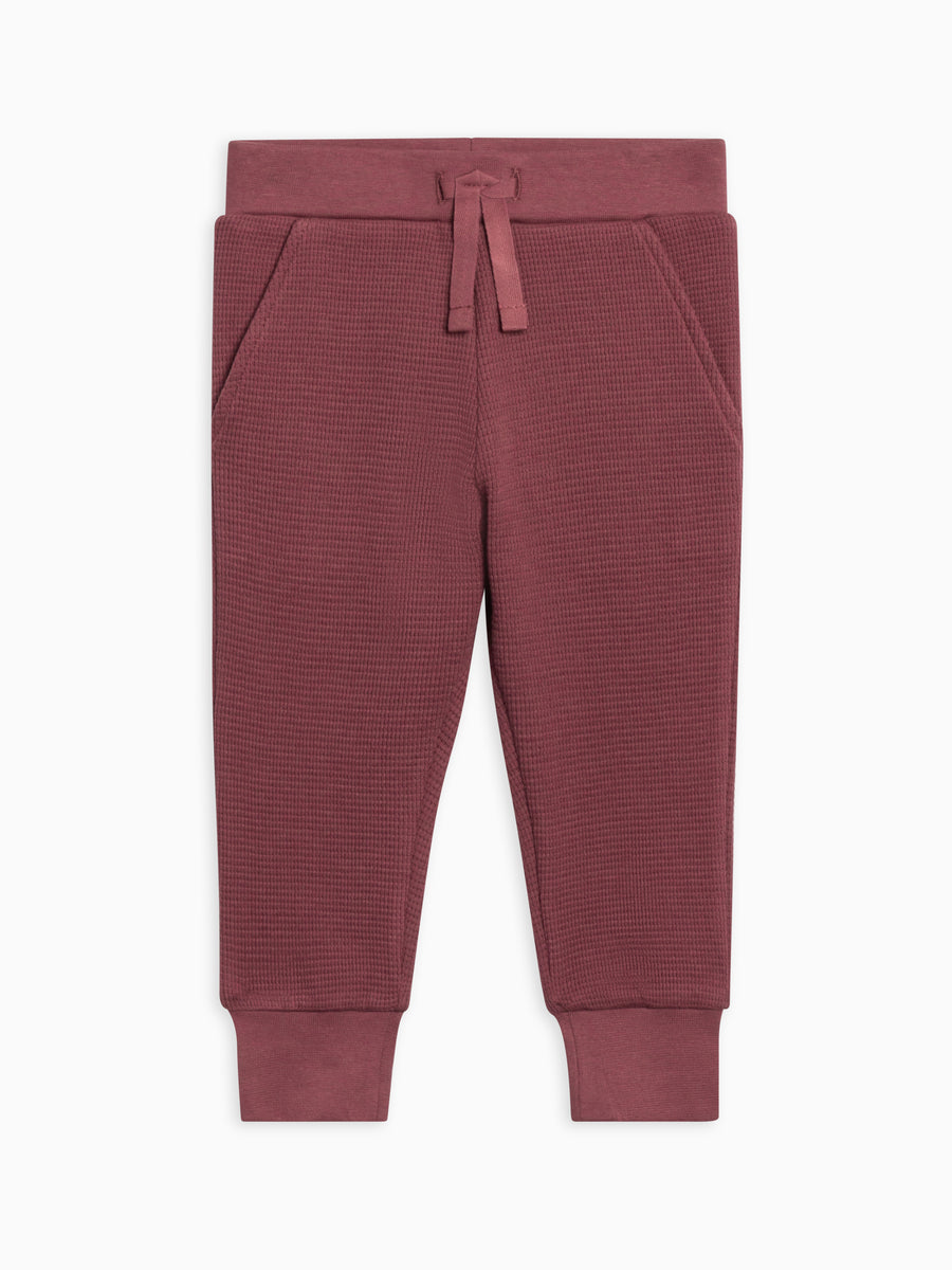 Nelson Waffle Knit Jogger Baby-Kids : Bottoms : Joggers Kendi Organic Cotton Baby and Kids Nelson Waffle Knit Jogger