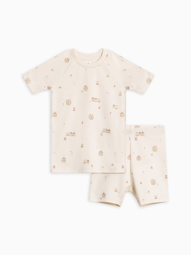 County Fairgrounds Collection 2-Piece Short Sleeve Jammie Set Baby : Kids : Jammies : Short Sleeves Colored Organics Organic Cotton Baby & Kids 2-Piece Short Sleeve Jammie Set