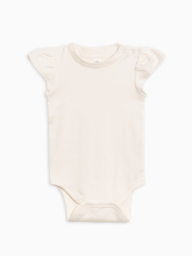 Pearl Petal Sleeve Bodysuit Baby : One Pieces : Bodysuits : Short Sleeves Colored Organics Organic Cotton Baby Pearl Petal Sleeve Bodysuit