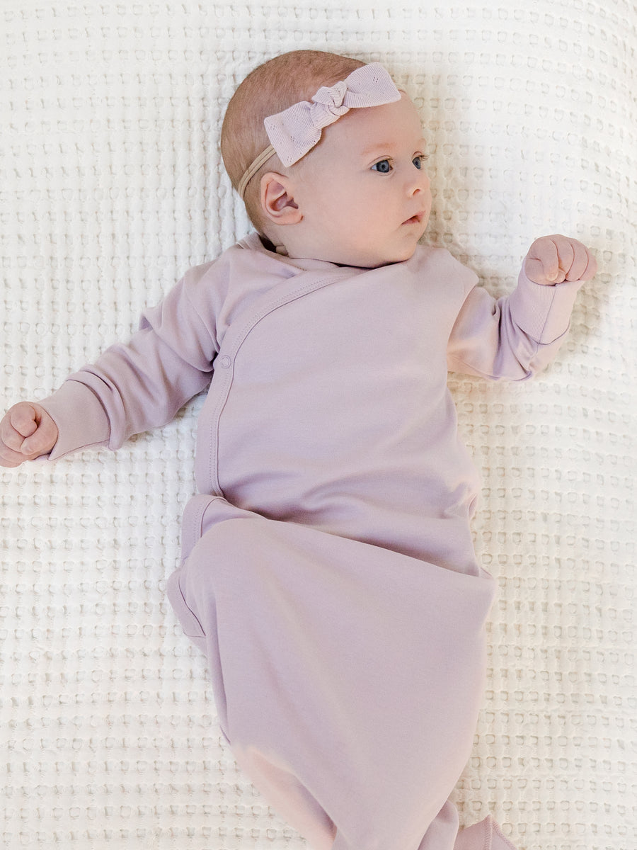 Indy Kimono Gown Baby : One Pieces : Gowns : Long Sleeves Colored Organics Organic Baby Indy Kimono Gown