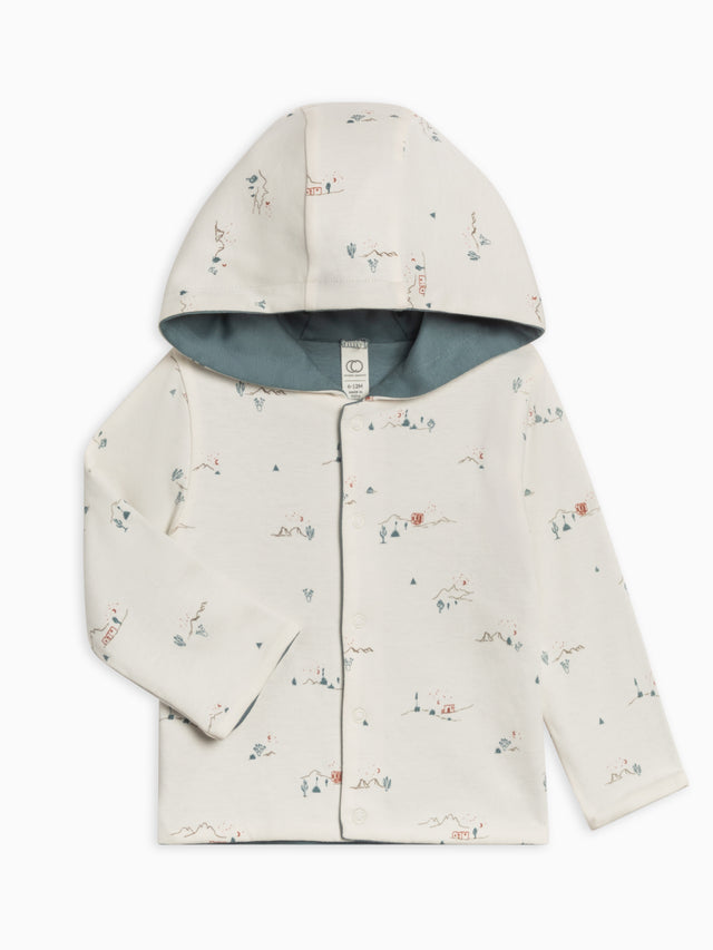 Taylor Reversible Jacket Baby : Tops : Hoodies : Long Sleeves Colored Organics Organic Cotton Baby and Kids Taylor Reversible Jacket