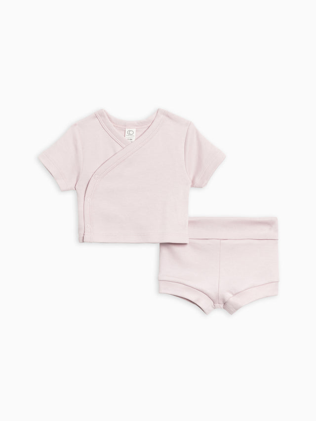 Kimono Wrap Top and Shorts Set Baby : Set : Bottoms : Shorts : Tops : Tees : Short Sleeves Colored Organics Organic Cotton Baby Kimono and Shorts Set