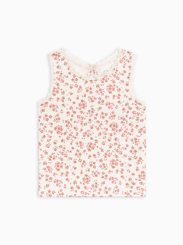 Selene Lace Tank Baby-Kids : Tops : Tanks Colored Organics Organic Cotton Baby & Kids Selene Lace Tank Top