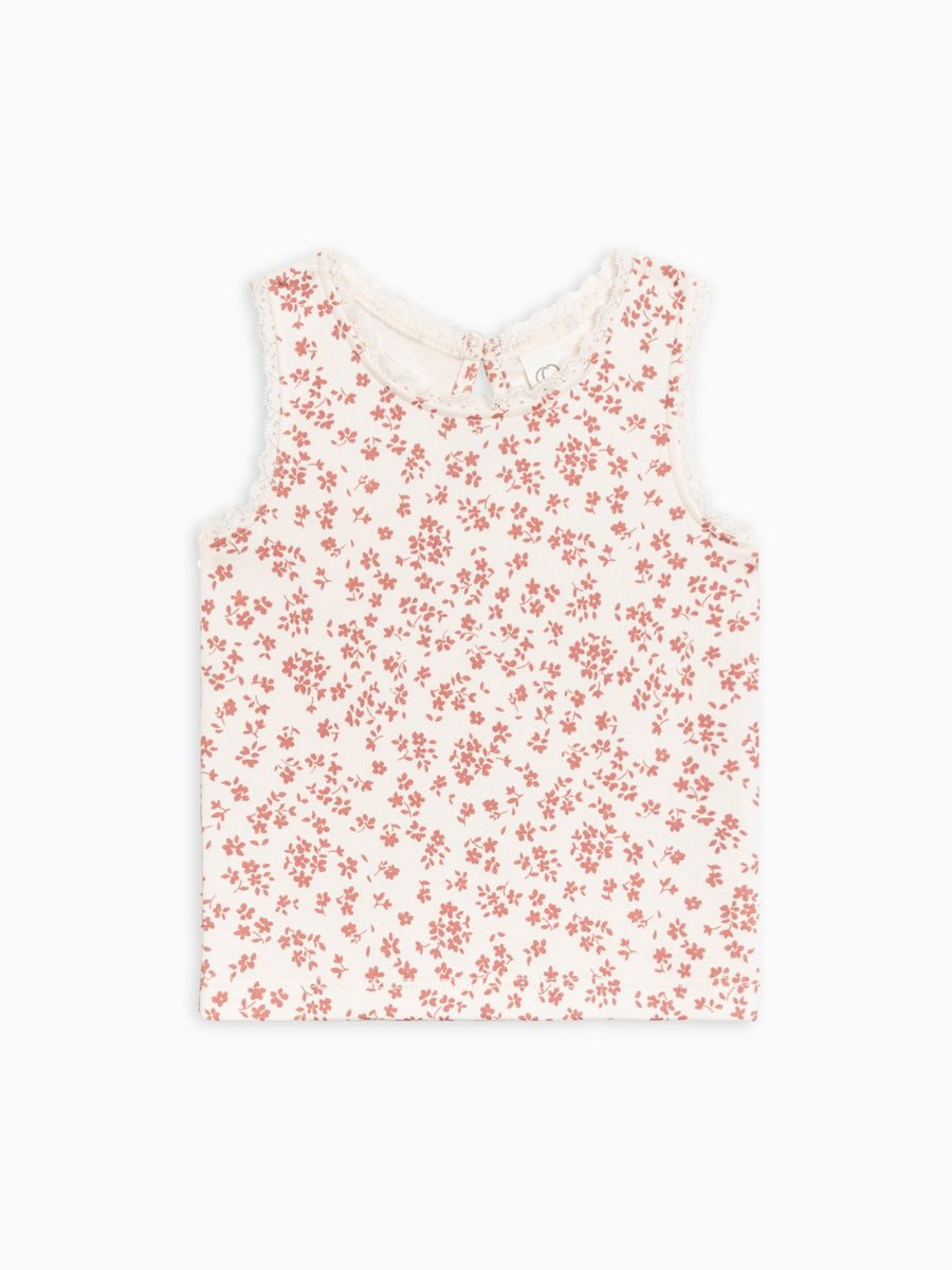 Selene Lace Tank Baby-Kids : Tops : Tanks Colored Organics Organic Cotton Baby & Kids Selene Lace Tank Top