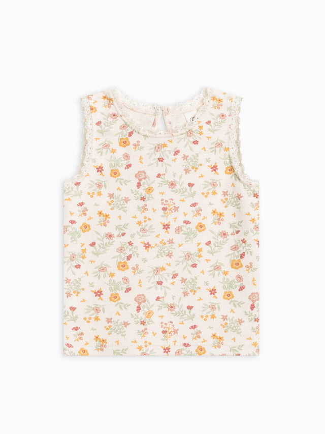 Selene Lace Tank Baby-Kids : Tops : Tanks Colored Organics Organic Cotton Baby & Kids Selene Lace Tank Top