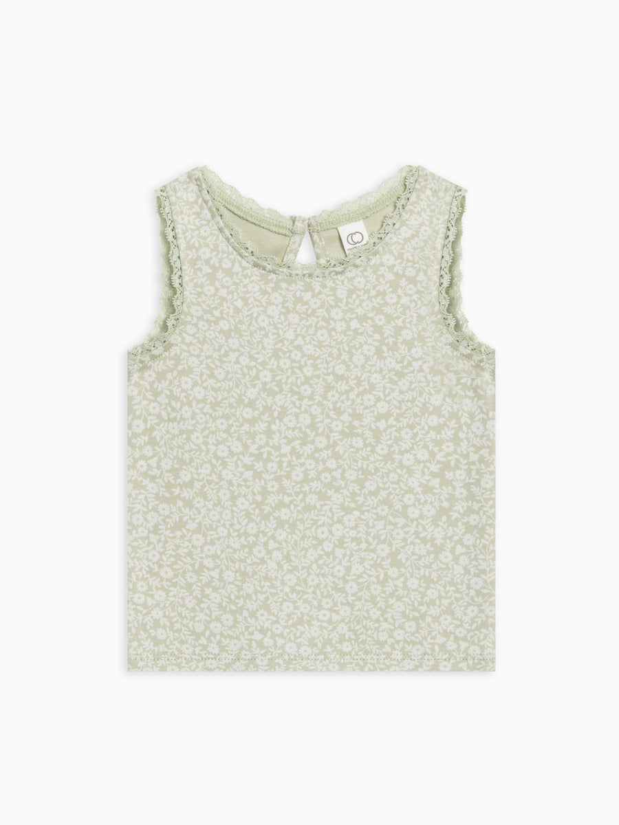 Selene Lace Tank Baby-Kids : Tops : Tanks Colored Organics Organic Cotton Baby & Kids Selene Lace Tank Top