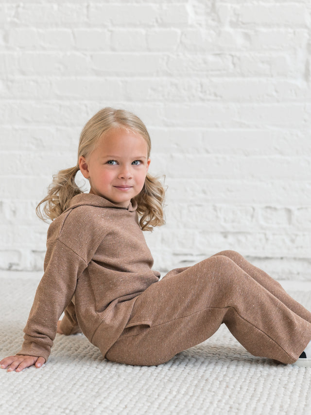 Clove Waffle Knit Straight Leg Pants Baby-Kids : Bottoms : Joggers Kendi Organic Cotton Baby and Kids Clove Waffle Knit Pants