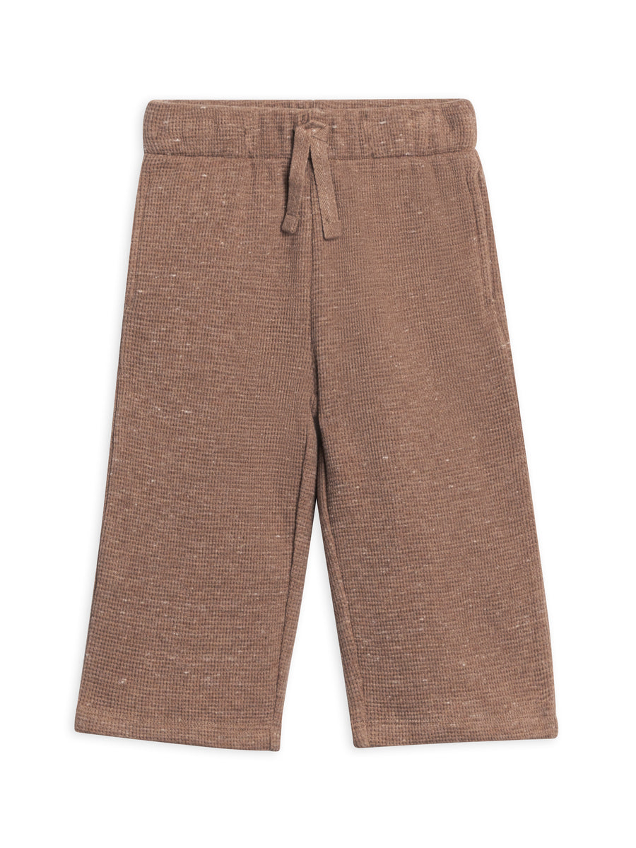 Clove Waffle Knit Straight Leg Pants Baby-Kids : Bottoms : Joggers Kendi Organic Cotton Baby and Kids Clove Waffle Knit Pants