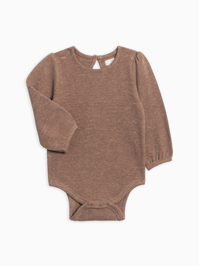 Jill Waffle Knit Long Sleeve Bodysuit