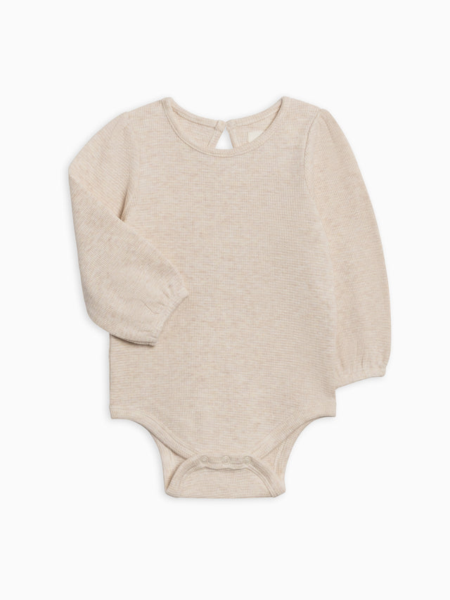 Jill Waffle Knit Long Sleeve Bodysuit