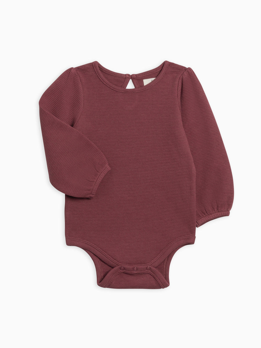 Jill Waffle Knit Long Sleeve Bodysuit