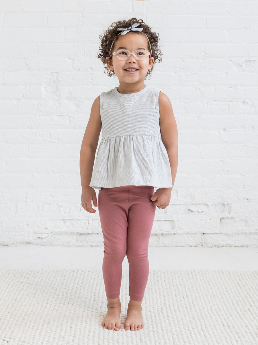 Grace Seersucker Peplum Top Baby-Kids : Tops : Tanks Kendi Organic Cotton Baby and Kids Grace Seersucker Peplum Top 