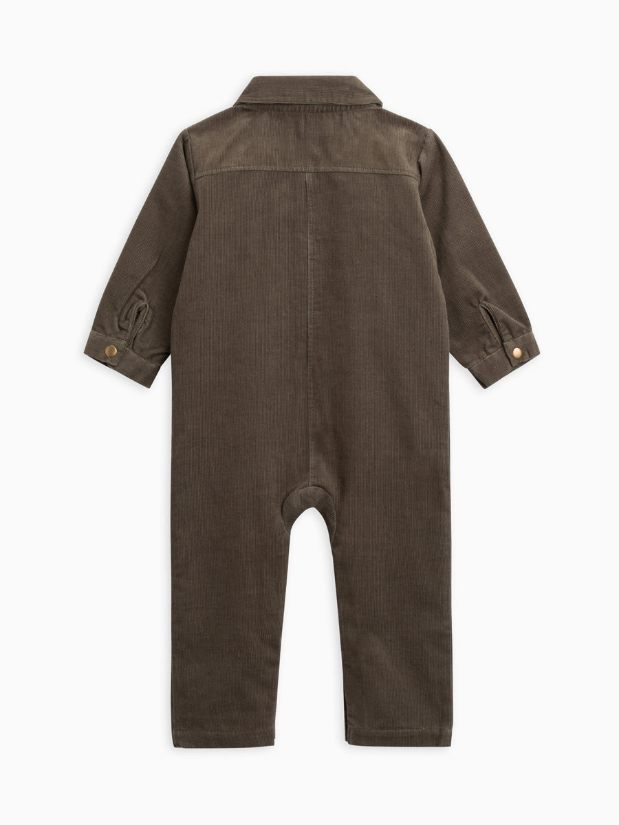 Flynn Corduroy Collared Romper Baby-Kids : One Pieces : Rompers : Long Sleeves Colored Organics Organic Cotton Baby and Kids Corduroy Collared Romper