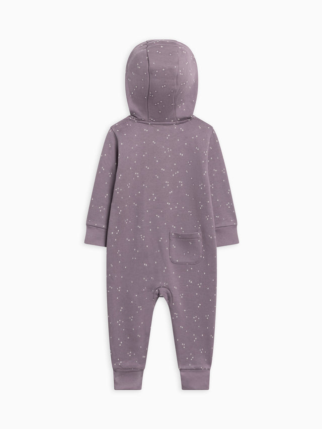 Greer Fleece Hooded Zipper Romper Baby : One Pieces : Rompers : Long Sleeves Kendi Organic Cotton Baby Greer Fleece Hooded Zipper Romper