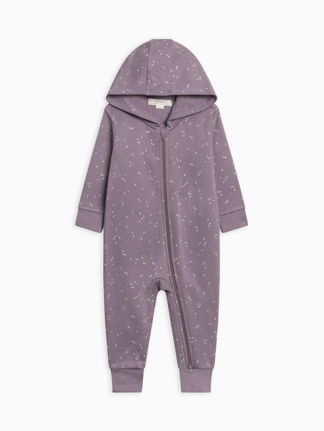 Greer Fleece Hooded Zipper Romper Baby : One Pieces : Rompers : Long Sleeves Kendi Organic Cotton Baby Greer Fleece Hooded Zipper Romper