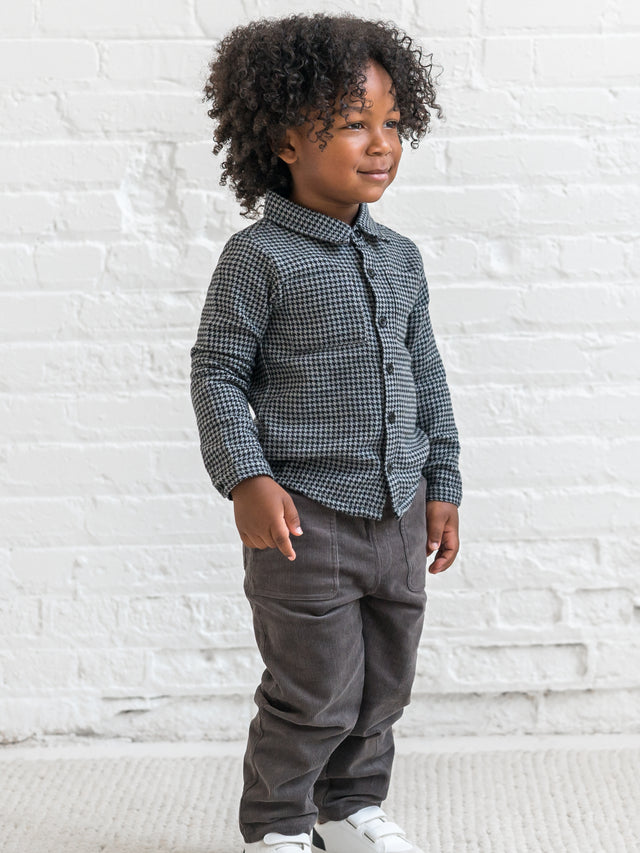 Lev Flannel Long Sleeve Collared Button Down Shirt Baby-Kids : Tops : Shirts : Long Sleeves Kendi Organic Cotton Baby and Kids Lev Flannel Long Sleeve Collared Button Down Shirt