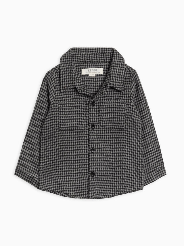 Lev Flannel Long Sleeve Collared Button Down Shirt Baby-Kids : Tops : Shirts : Long Sleeves Kendi Organic Cotton Baby and Kids Lev Flannel Long Sleeve Collared Button Down Shirt