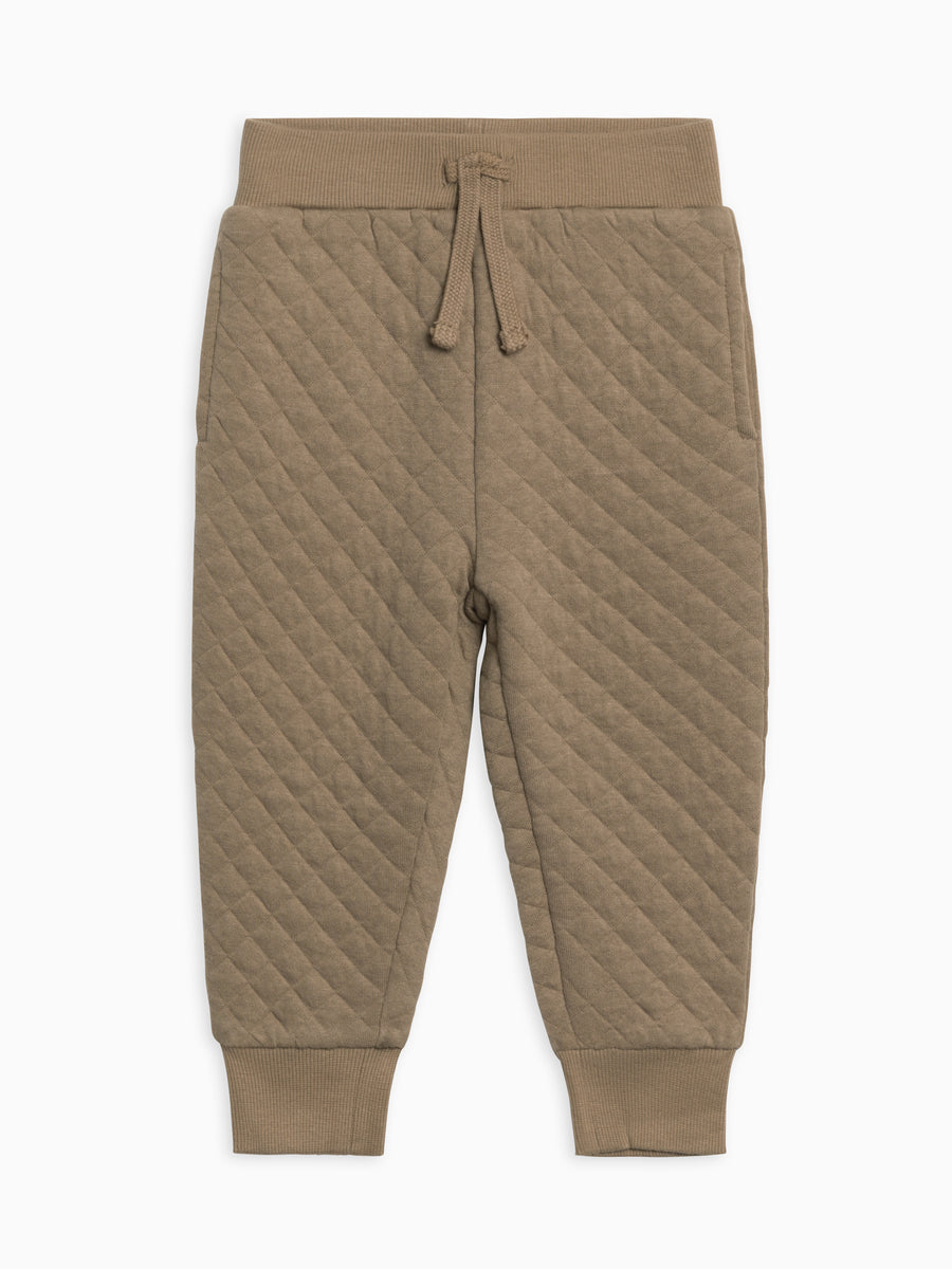 Hoyt Quilted Jacquard Jogger Baby-Kids : Bottoms : Joggers Kendi Organic Cotton Baby and Kids Hoyt Quilted Jacquard Jogger