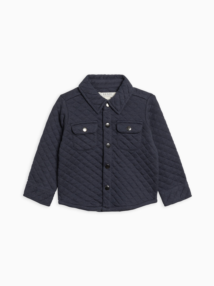 Liam Quilted Jacquard Collard Shirt