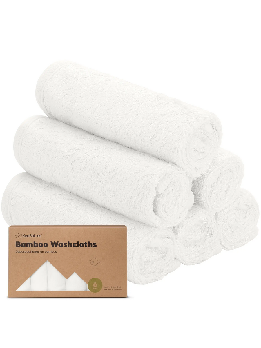 6-Pack Baby Bamboo Wash Cloths Baby : Parent : Nursery : Bath KeaBabies 