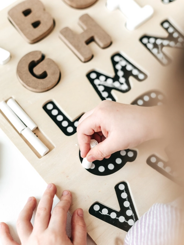 Alphabet Chalkboard Puzzle